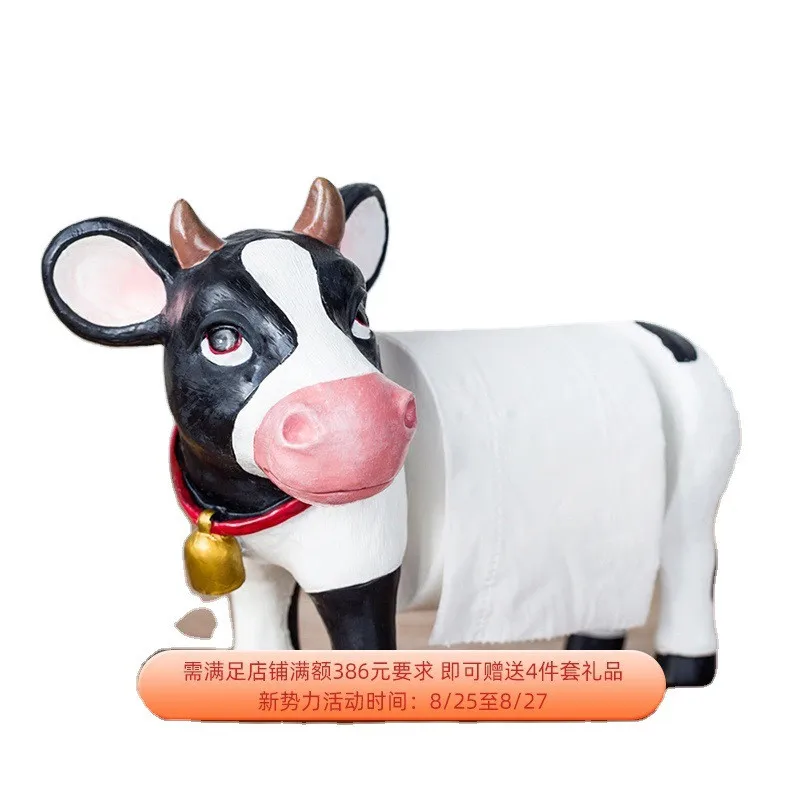 

New creative paper vertical toilet paper kitchen paper towel rack cute roll paper rack towel box animal facial towel