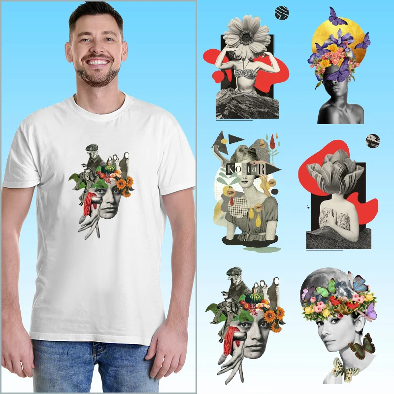 

Artwork Pictures Beauty Celebrity Patches for Clothing DIY T-shirt Thermal Stickers Thermal transfer printing Applique on Cloth