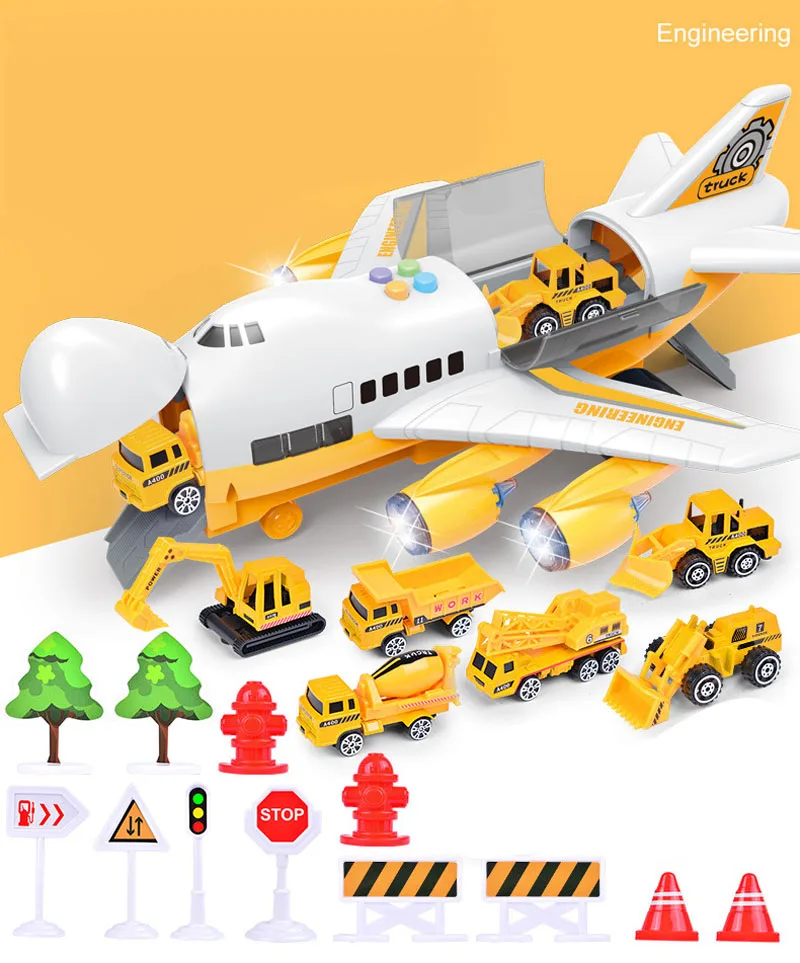 Yellow Музыкальная история симулятор трек инерции детская игрушка самолет большой размер пассажирский самолет дети Авиалайнер Игрушка автомобиль - Цвет: Yellow