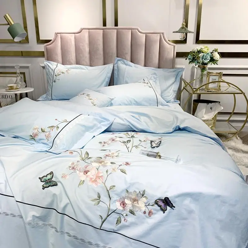 J1 роскошный комплект постельного белья из египетского хлопка в китайском стиле с