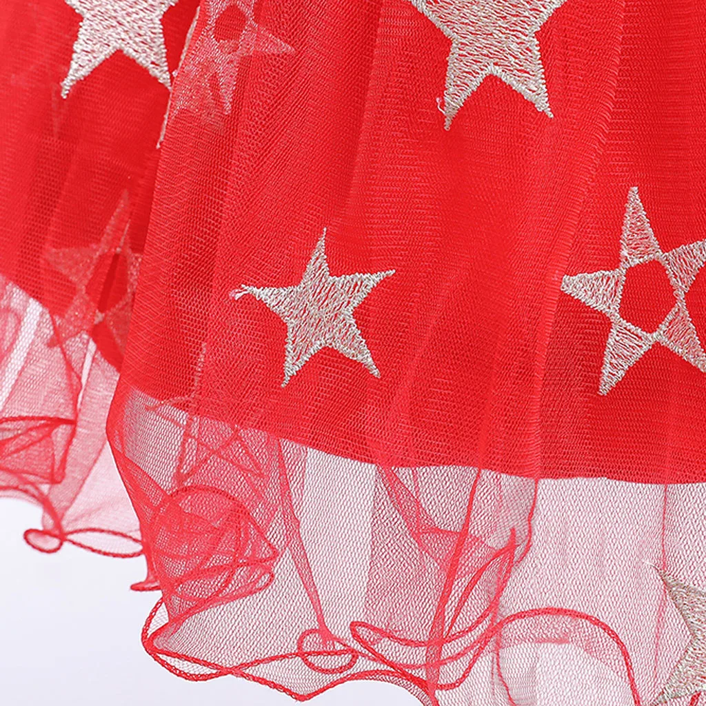 TELOTUNY платье принцессы с цветочным принтом и звездами для маленьких девочек на