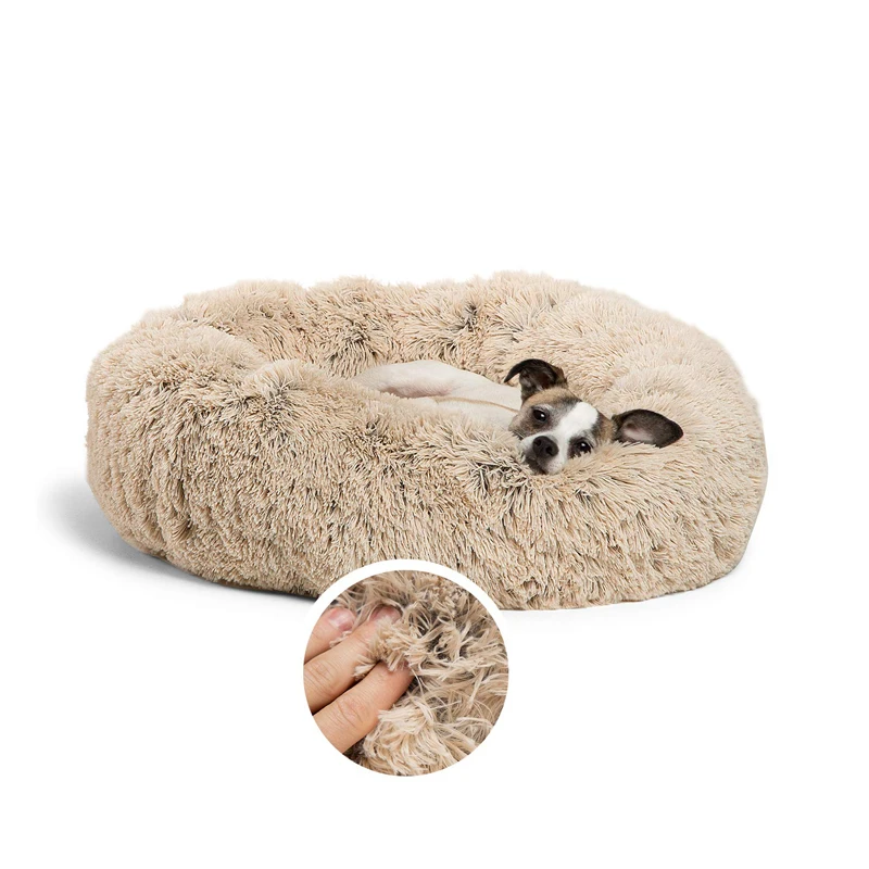 Мягкая Плюшевая кровать для маленьких больших собак зимний диван корзина кошек