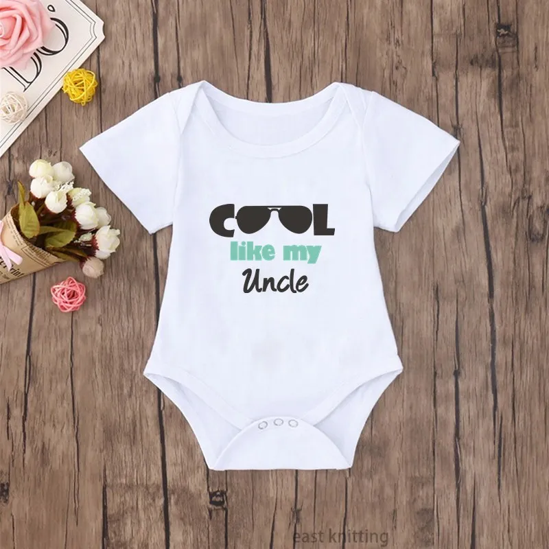 

DERMSPE New Arrival Cute Cartoon Print Kids Jumpsuit Newborn Baby White Toddler Romper Soft Short Sleeve Boys Girls Bodysuit