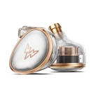 Новые Внутриканальные наушники Whizzer Kylin HE01 HIFI, динамические наушники с двойной камерой, гарнитура с шумоподавлением, 2Pin 5N OFC, наушники-вкладыши с кабелем