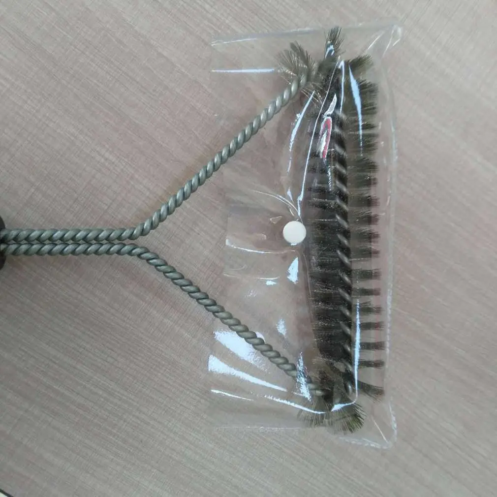 

Triangle Wire Barbecue Cleaning Brush Portable Anti Rust Durable Handheld Stainless Steel Wire BBQ Grill Brush For Home Kitchen