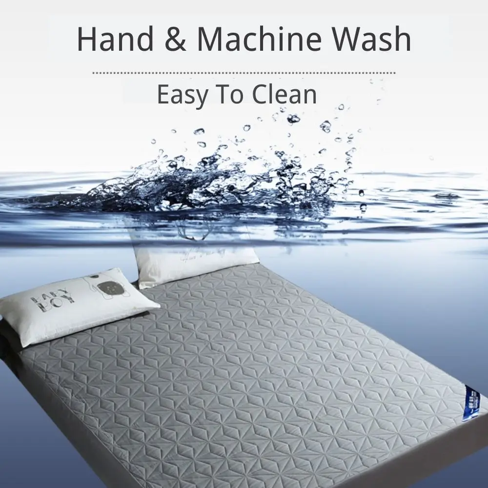 

ADOREHOUSE Quilted Waterproof Mattress Cover with Zipper Queen Fitted Bed Cover Waterproof Mattress Protector Bedding