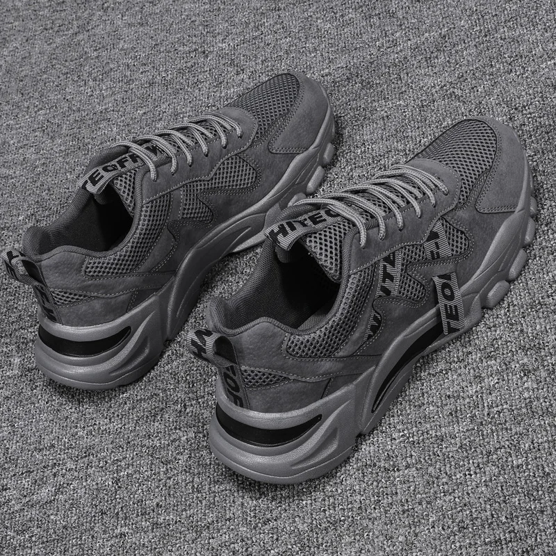 

Men's sports shoes 2020 hot selling fashion casual shoes men's comfortable and breathable mid top men's thickening Plush large 4