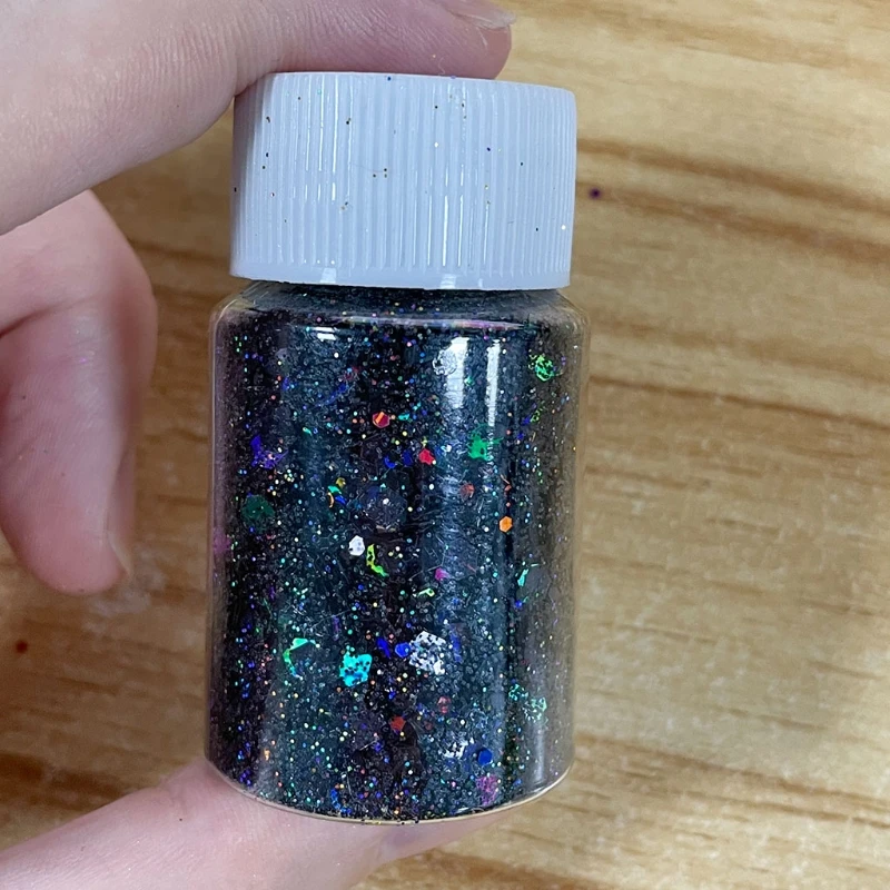 

12 Colors Holographic Chunky Glitter Sequins for Face Body Eye Hair Nail Art Decoration DIY Crafts Charms Flakes P82D