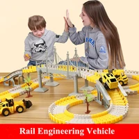 childrens engineering rail car toy diy assembled electric train car parent child interaction early education educational toys