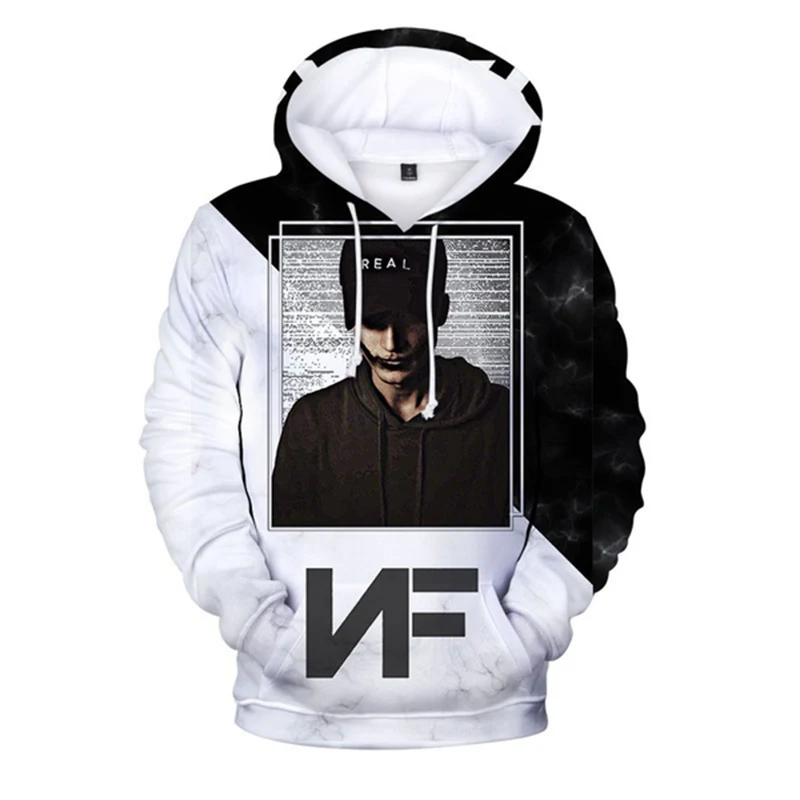

Hip Hop Rapper NF 3D Men Hooded Hoodie Sweatshirts Fashion Casual Personality Long Sleeve Hooded Pullover Overshirt Male Hoody