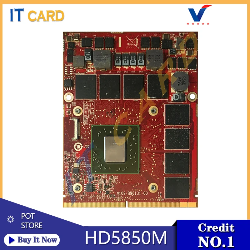 

Radeon HD5850 HD5850M GDDR5 1GB 216-0769010 Video Graphics Card With X-Bracket For Dell Alienware M15X M17X 100% Test OK