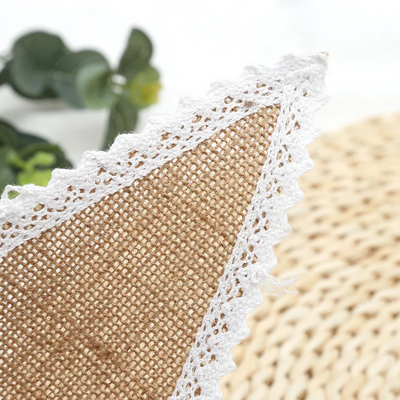 Свадебные джутовые мешковины баннерные кружева фон винтажные гирлянды из