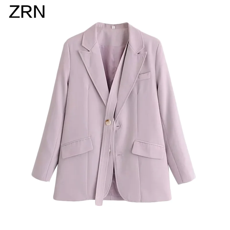Женский блейзер в деловом стиле однобортный свободного покроя | Женская одежда