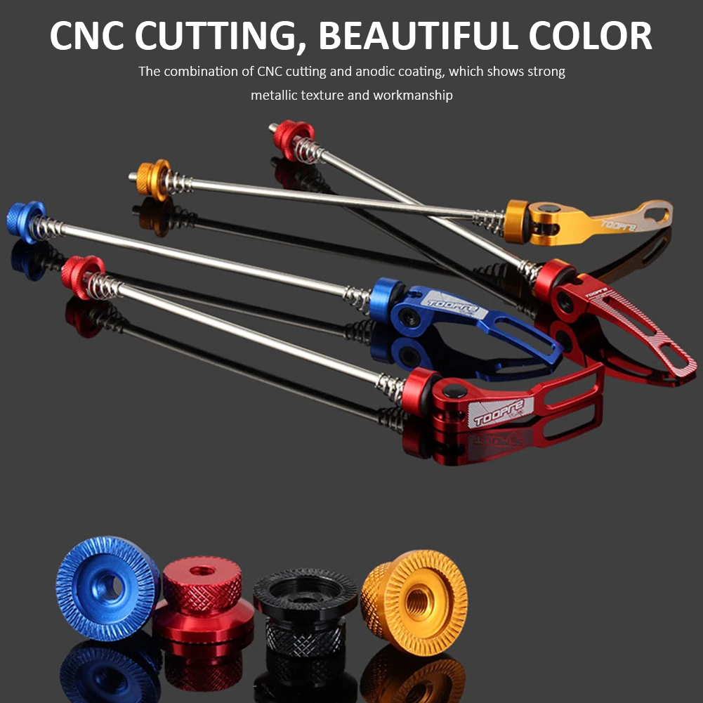 

2pc Bicycle Wheel Hub Skewers Front Rear QR Quick Release Skewers MTB Road Bike Clip Lever Axle 145/175mm Cycling Accessories