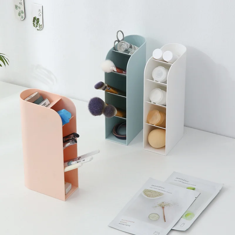 

Vertical Desktop Storage Box Plastic Makeup Multifunctional Household Stationery Finishing Box Pen Holder Student Pen Box