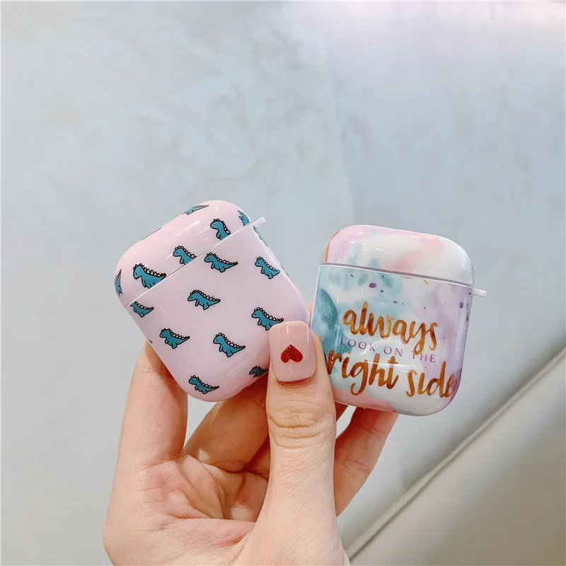 Чехол с милым динозавром для Apple Airpods чехол забавным мультяшным Bluetooth наушником