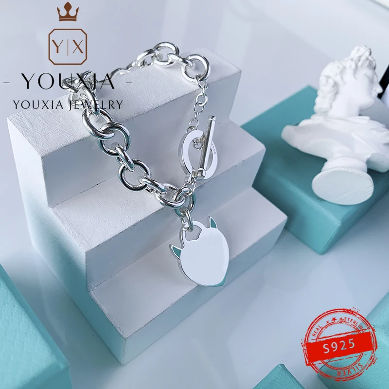 

A House 1:1 925 Sterling Silver Custom Pig Nose Sterling Silver Bracelet Men And Women Couple Gifts Luxury Personalized Jewelry