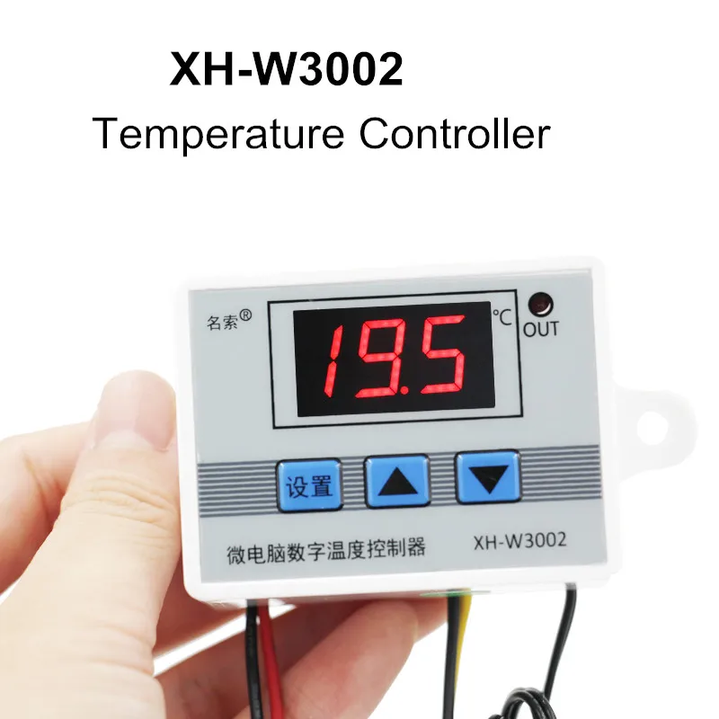 

W3002 Temperature Controller Thermostat Control Sensor Switch 10A Thermostat Regulator Heat 220V 12V 24V with Delay Start