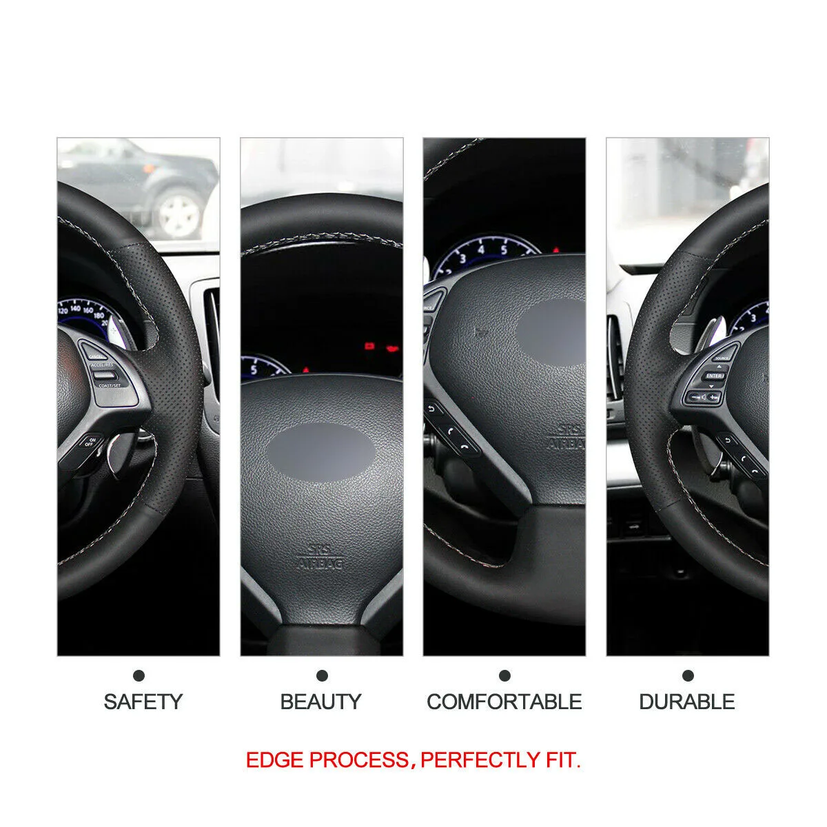 

Hand Stitch Artificial Leather Car Steering Wheel Cover for Infiniti G25 G35 G37 QX50 EX EX35 EX37 Q40 Q60