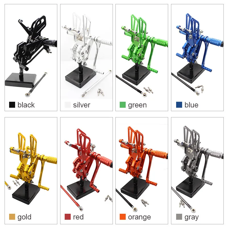 CNC алюминиевый мотоцикл Rearset мотоцикл подножка задние наборы регулируемая подножка для Kawasaki ZX10R ZX 10R ZX10 R 2004-2005