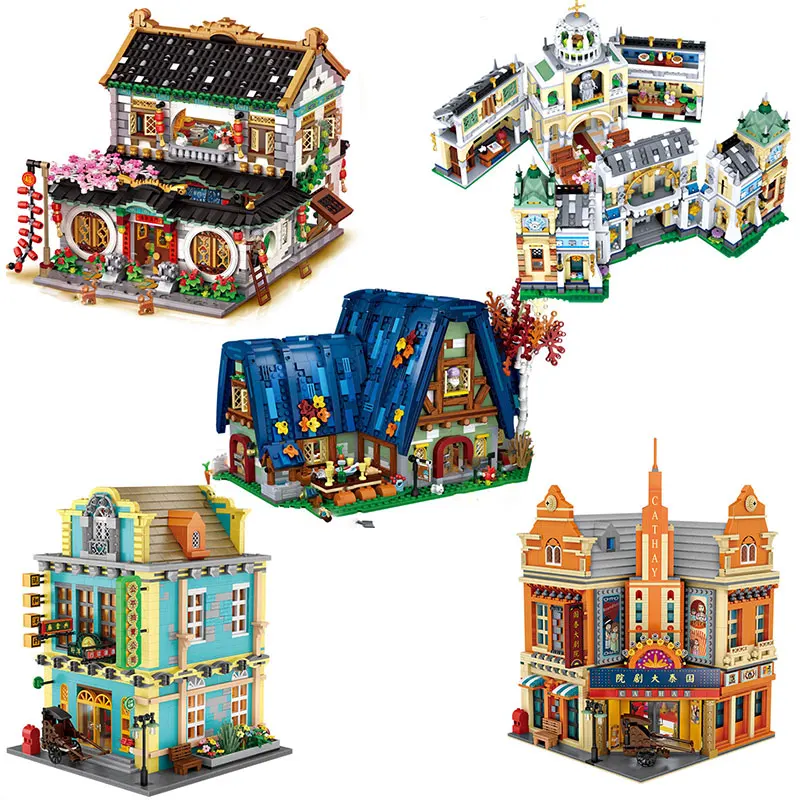 LOZ mini-Builidng Blocks Brick Toy Wedding Chapel Fairy House Bank Grand Theater For Kid Christmas Gift 1034 1035 1036 1041 1042