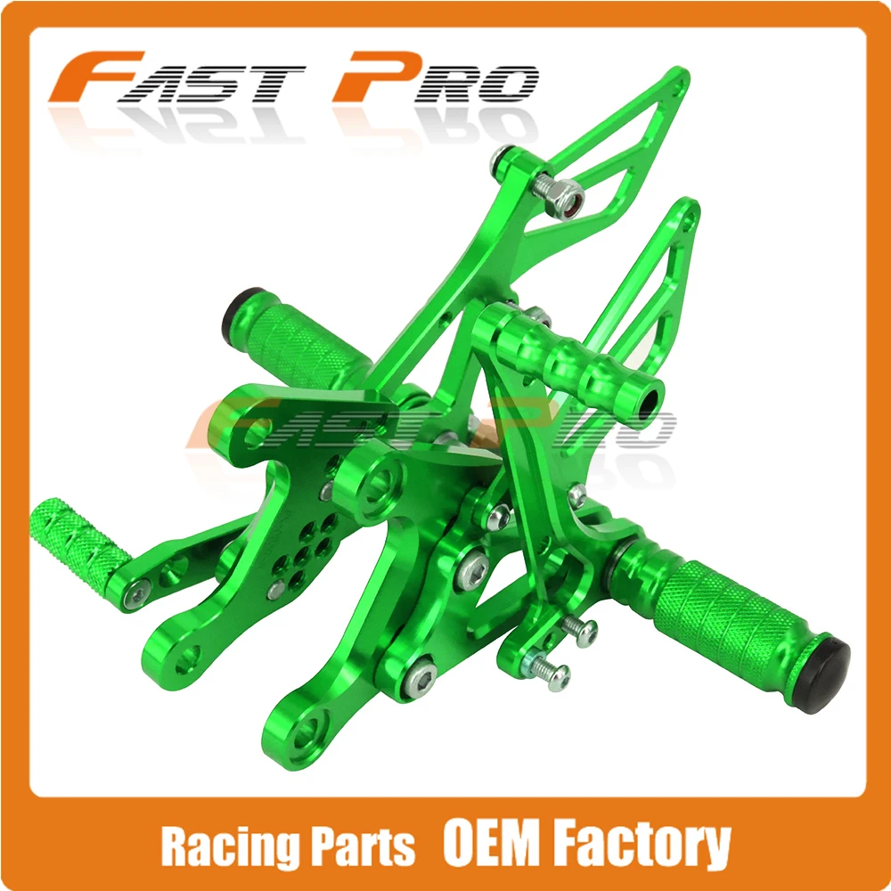CNC Мотоцикл Регулируемые штифты для заготовки педали отдыха для KAWASAKI ZX6R ZX-6R ZX 6R 2005 2006 2007 2008