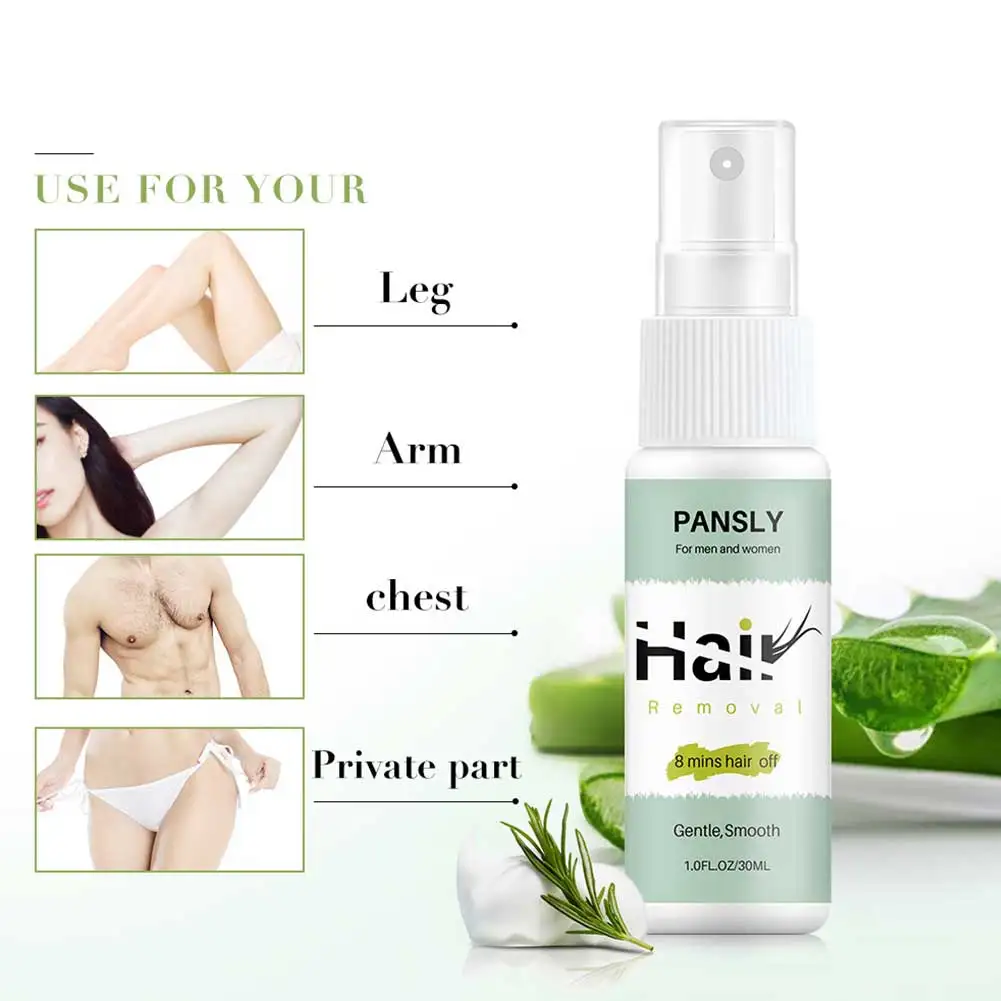 

30ml Natural Painless Full Body Growth Inhibitor Hair Removal Spray Moisturizing Armpit Smooth Portable Arm Bikini Legs Travel