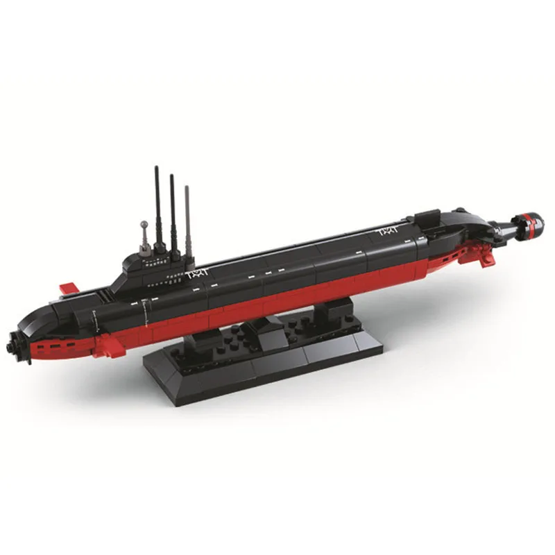 

Конструктор Военный флотский, стратегическая ядерная подводная лодка, SSBN, боевой корабль, наборы строительных блоков, обучающие игрушки дл...