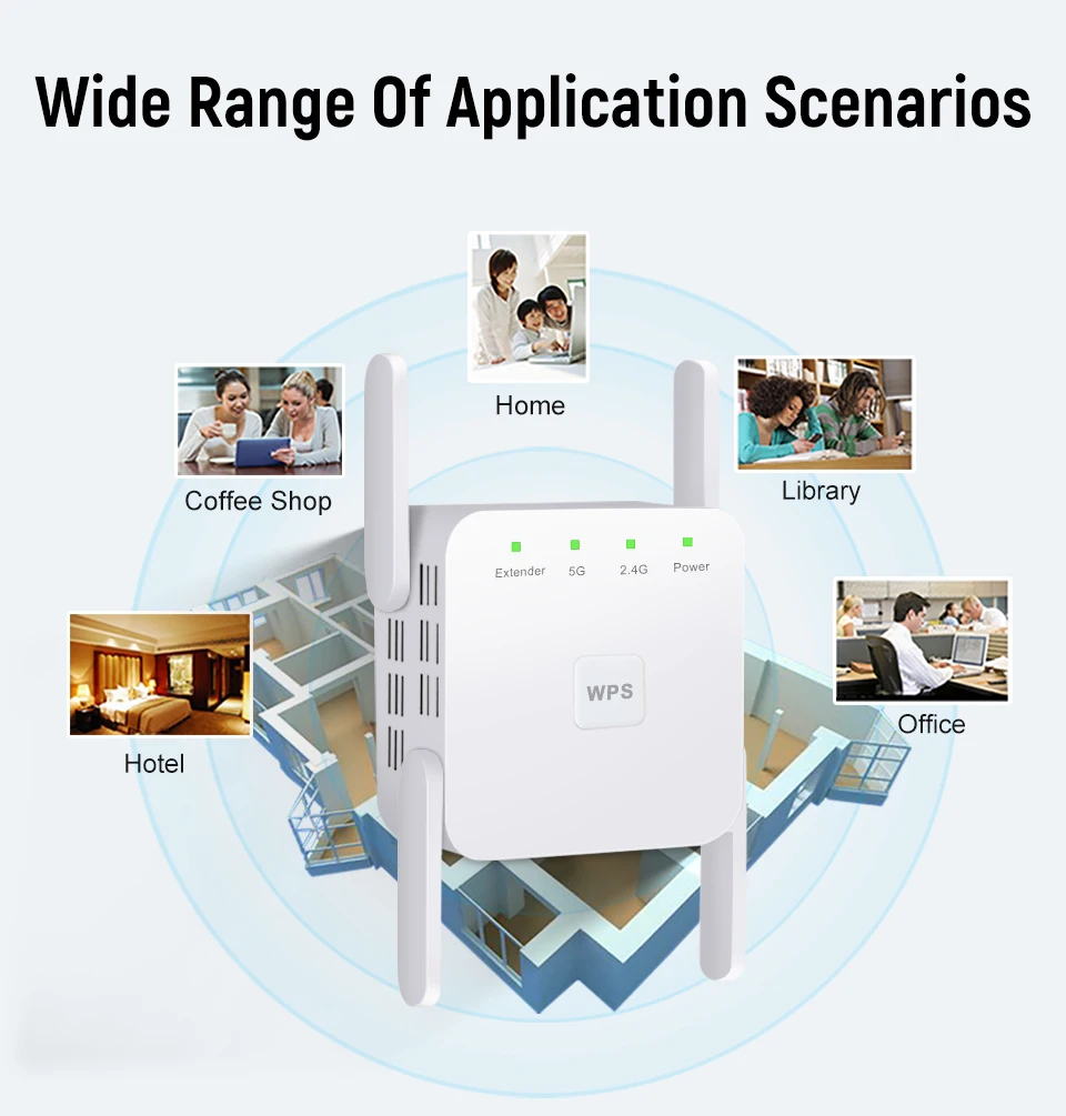 WiFi ретранслятор WiFi удлинитель 2,4G 5G беспроводной WiFi усилитель Wi Fi усилитель 5 ГГц Wi Fi сигнал ретранслятор Wi-Fi точка доступа