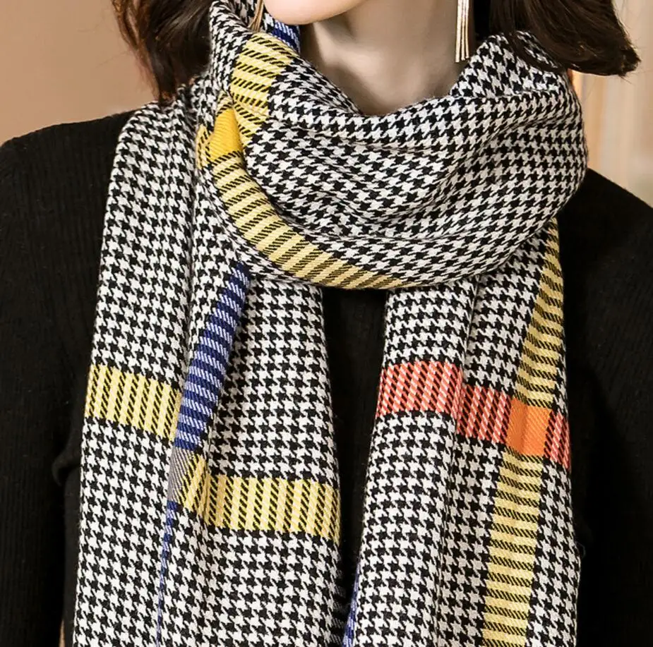 color 22 Женский шарф grueso шаль caliente bufanda grande chal mujeres envolturas Винтаж Polar a prueba de viento chal шарфы 140*140 см - Цвет: color 22