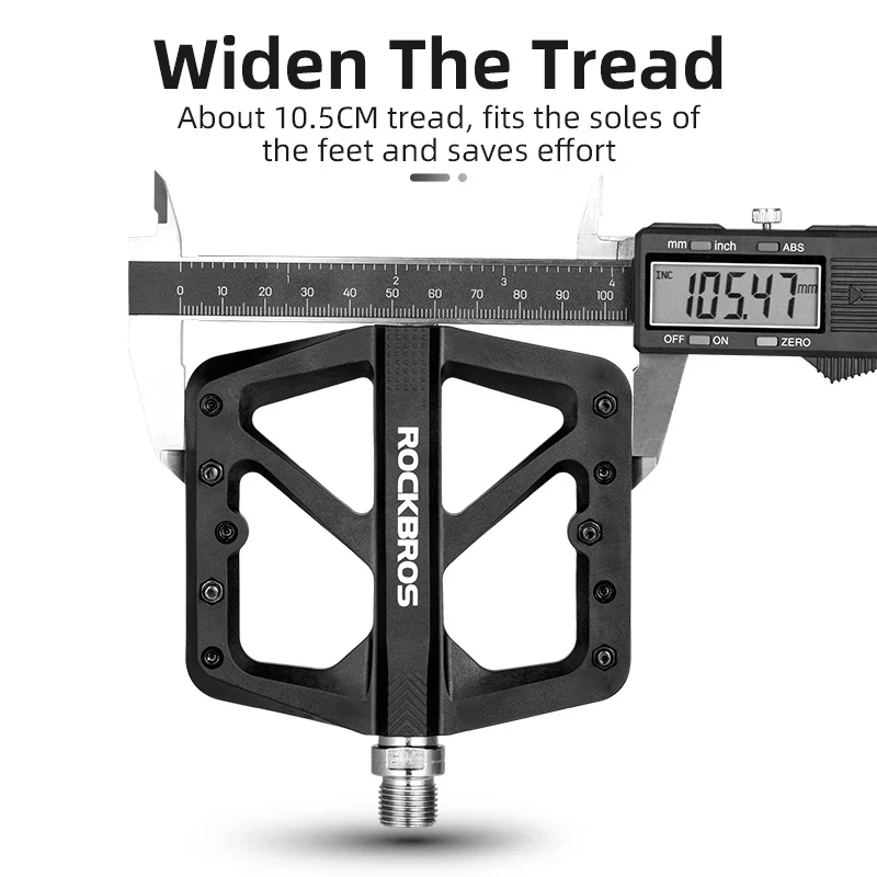 ROCKBROS Ultralight Bicycle Pedal Cycling Pedals Seal Bearings Bike Flat Platform Riding Accessorie | Спорт и развлечения