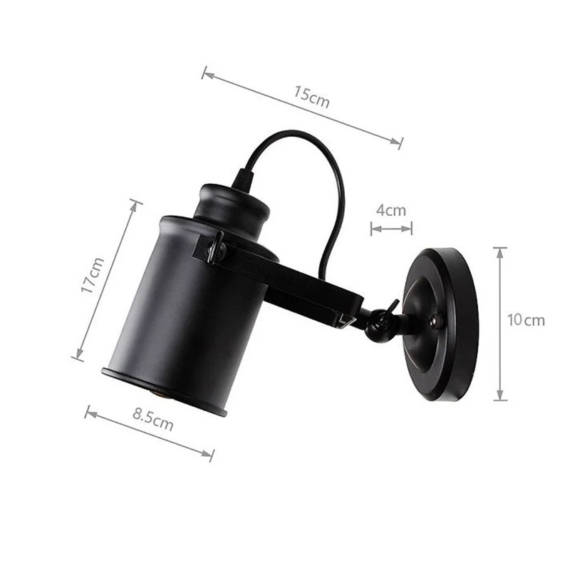 Adjustable E27 Wall Lamp Nordic Light LED Ceiling Installation wall saconces Lights for Home Bedside Study Clothing Shop | Лампы и