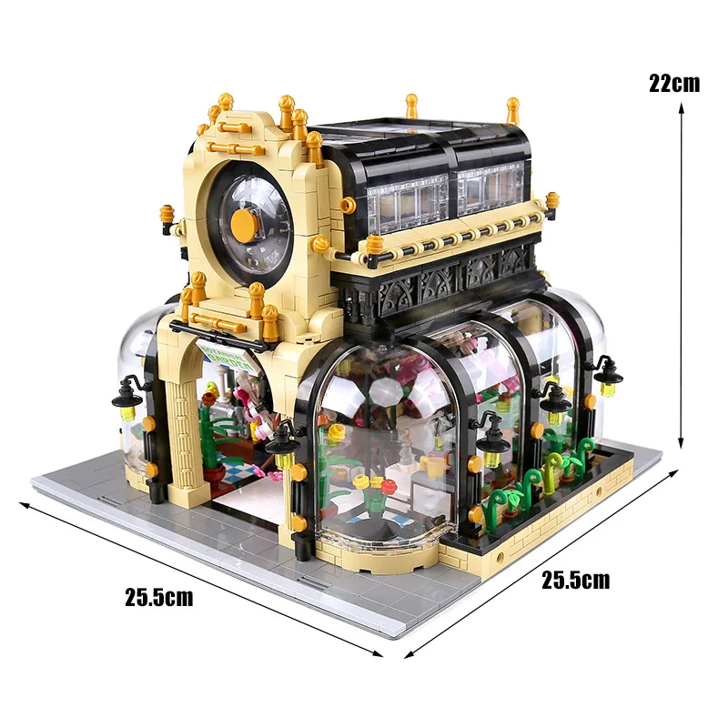 

Mould King The Bontanical Garden With Led Lights City Creative Street View MOC Construction Building Blocks Kids Christmas Gifts