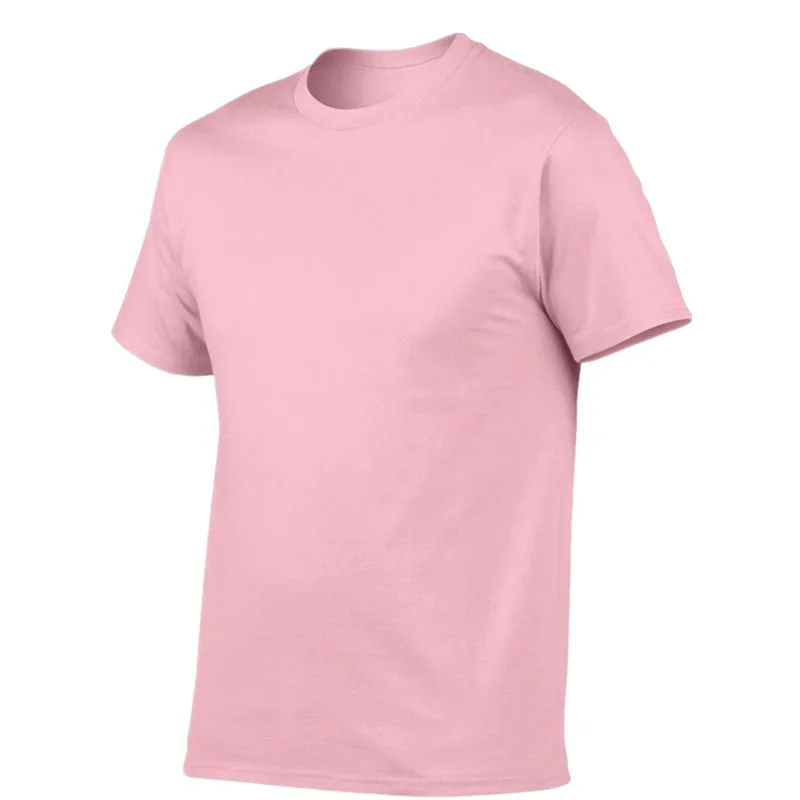 

2021 Brand Hot Sale Men's Summer 100% Cotton T-Shirt Men Casual Short Sleeve O-Neck T Shirt Comfortable Solid Color Tops Tees