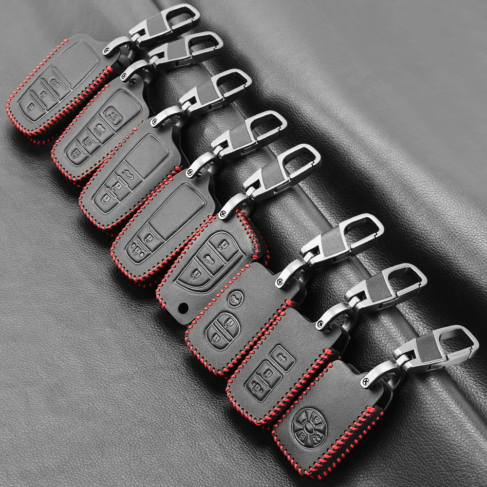 Высокое качество Новый кожаный чехол для ключа автомобиля Toyota Prius Camry Corolla C-HR CHR RAV4