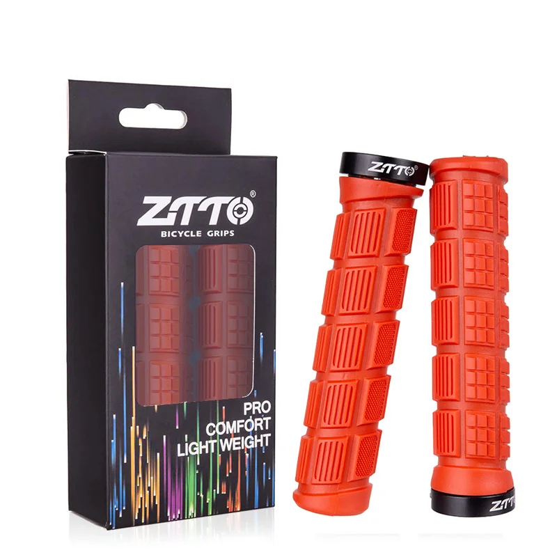 

Mountain Bicycle Scooter Bike Handle Bar Rubber Soft Durable Anti-Non-slip End Grip ponge handles, riding color grips.