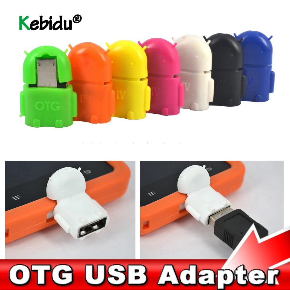 Цветной мини микро USB Мини OTG адаптер конвертер кабель для планшетного ПК Android