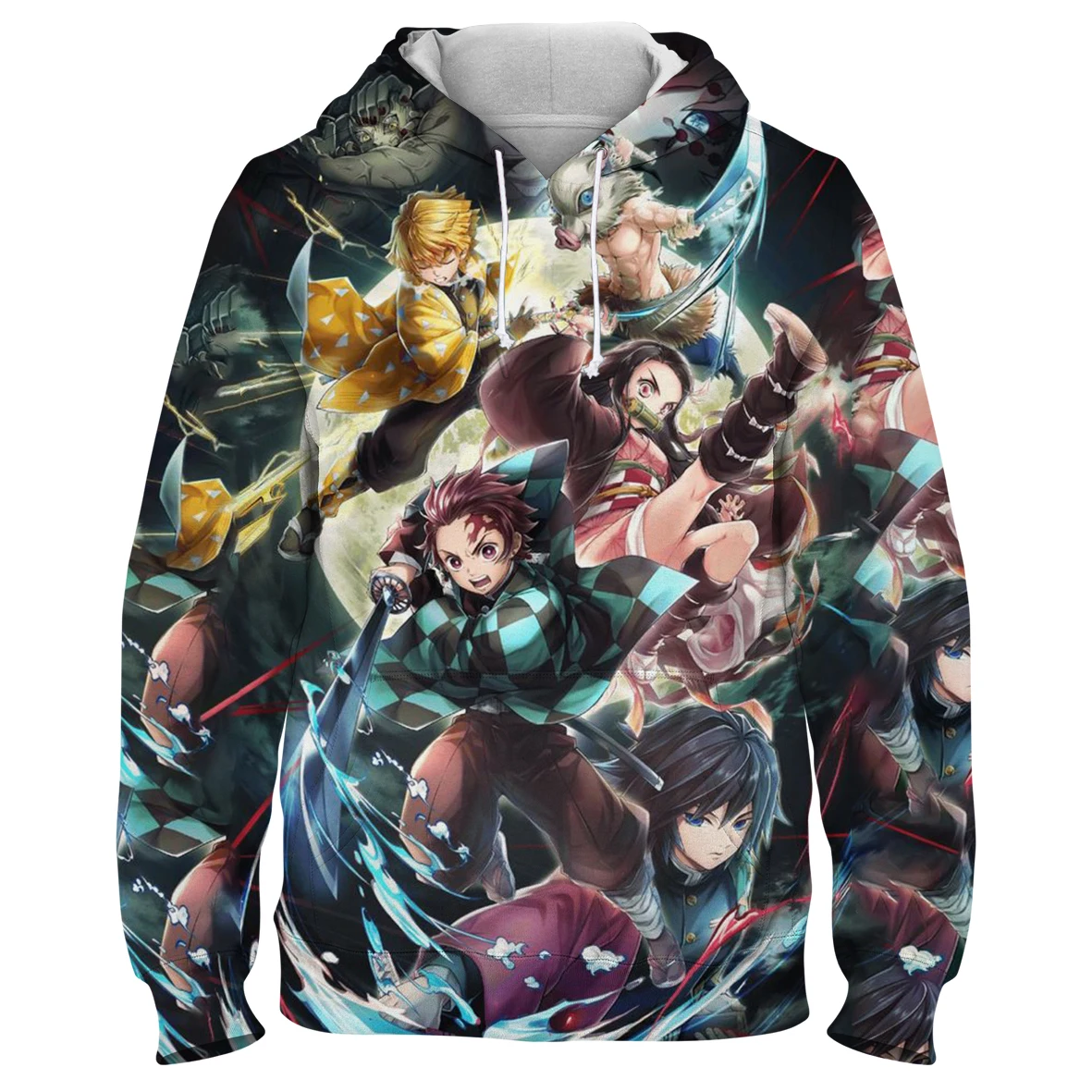 

Cool Anime Demon Slayer 3D Women's Oversized Hoodies Sweatshirt Tops Clothes Girls Unisex Casual Long Sleeve Streetwear Pullover