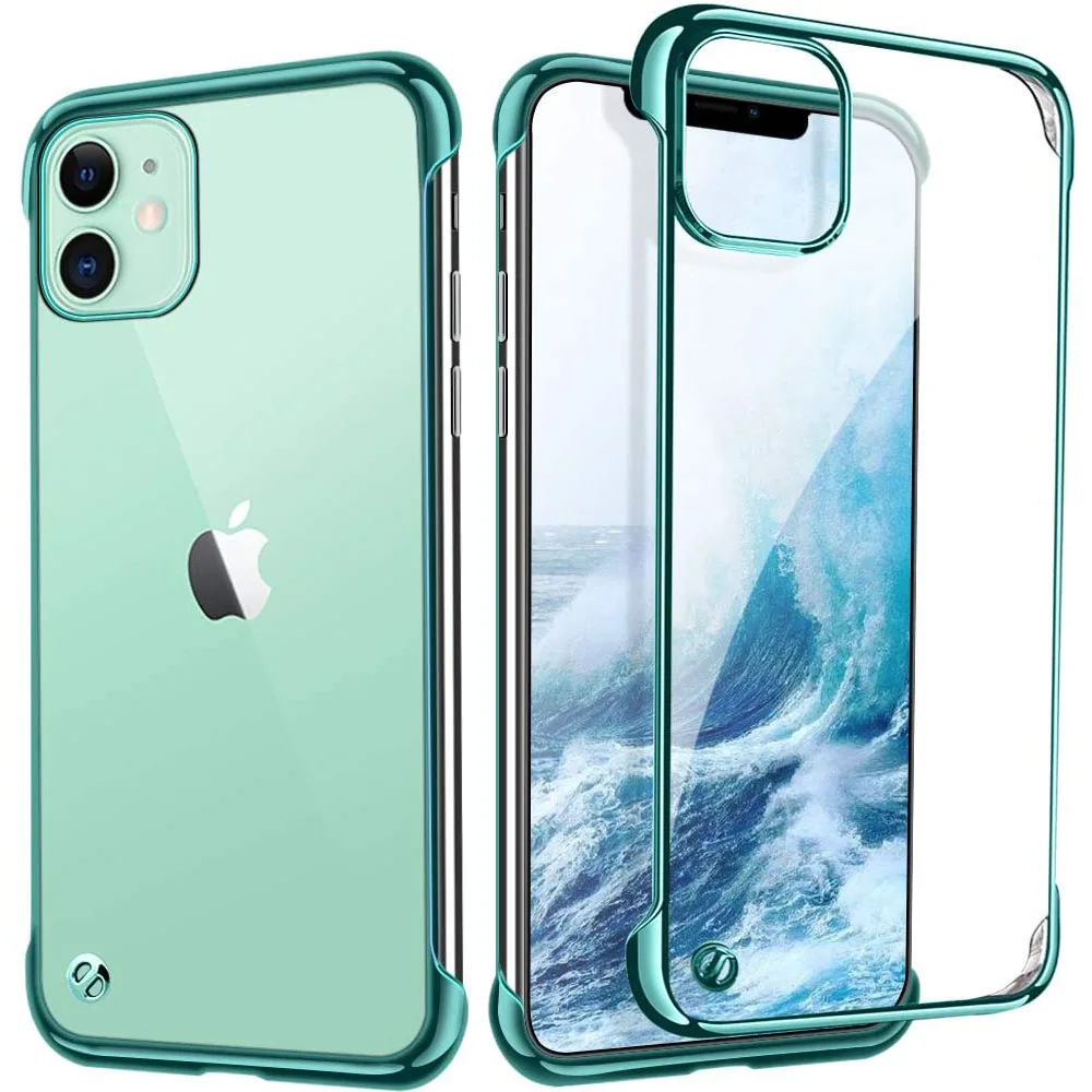 Бескаркасный Прозрачный чехол для телефона iPhone 11 Pro Max XS X R XR 7 8 Plus 6 6S SE 2020 Роскошный
