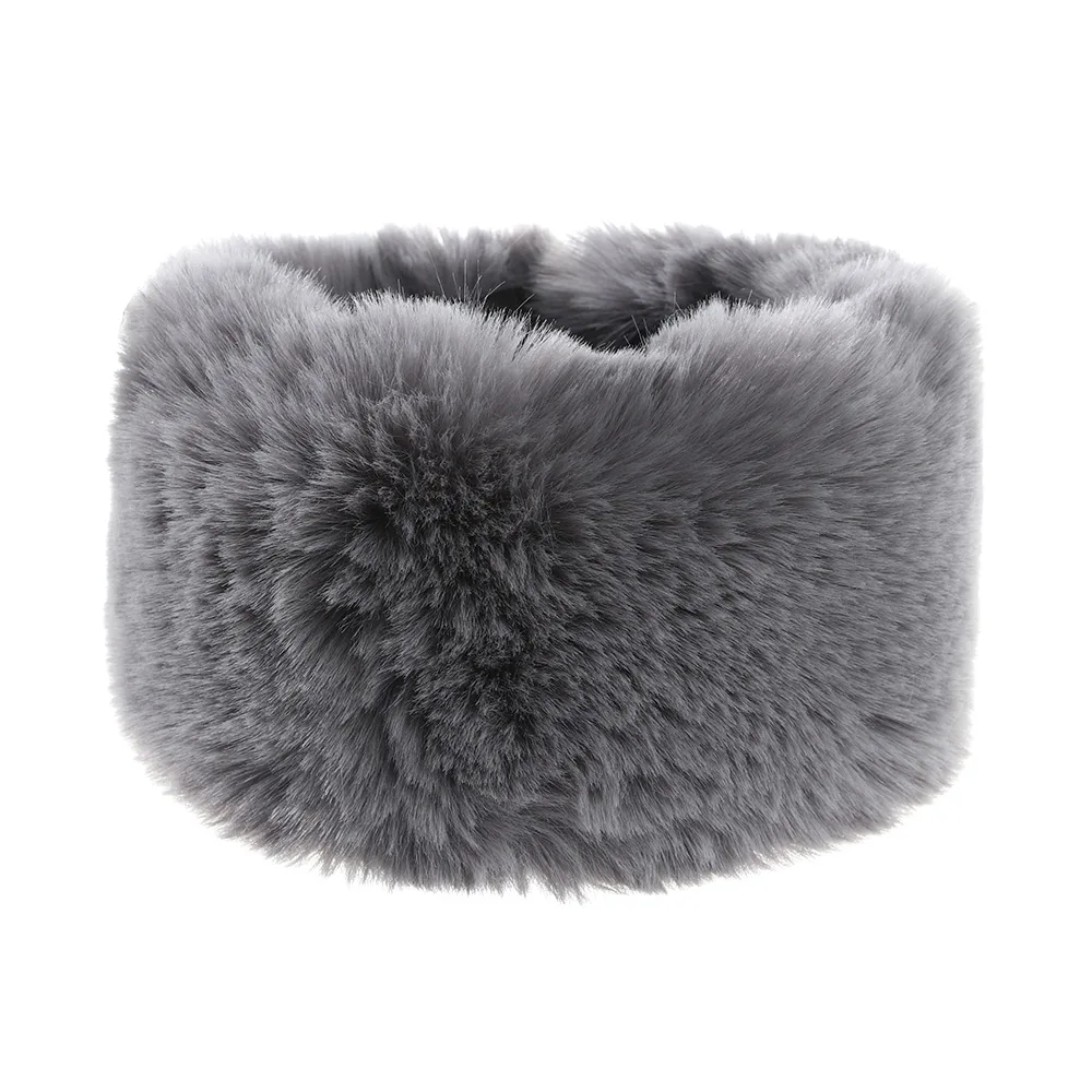 Женский зимний мягкий шарф воротник из искусственного меха утолщенный теплый