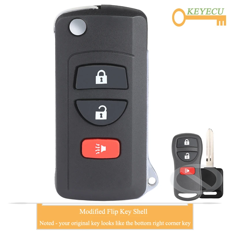 Модифицированный чехол KEYECU для автомобильного ключа-пульта дистанционного