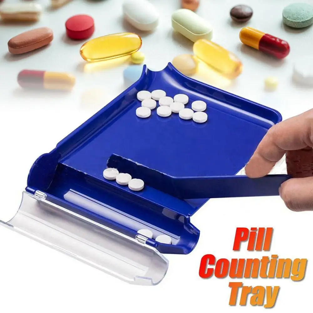 

Pill Counting Tray With Spatula Pharmacy Right Hand Pill Counter For Counting Medications 1pc Plastic Medicine Tray Plastic