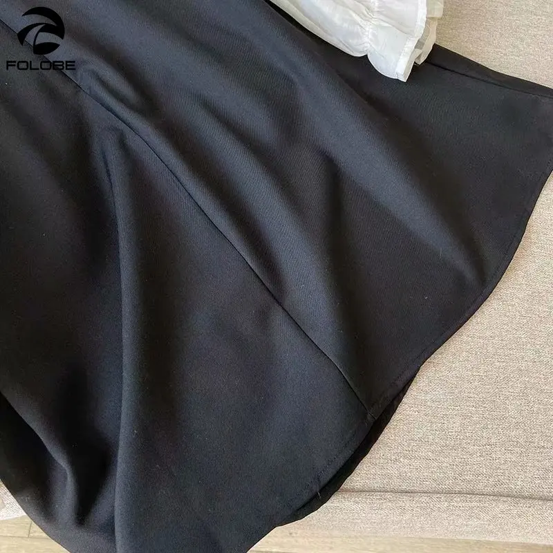 

FOLOBE 2021 Spring New Vintage Patchwork Dresses Women Square Collar Ruffles Lantern Sleeve A-line High Waist vestido de mujer