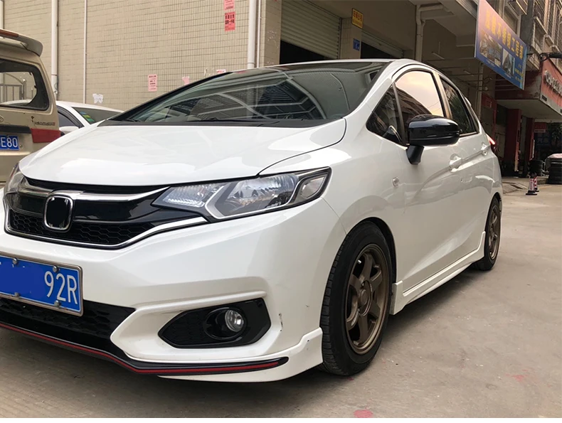 Для Honda Fit GK5 Jazz- ABS углеродное волокно печать заднего вида крыло зеркало заднего вида наклейка отделка автомобиля-Стайлинг