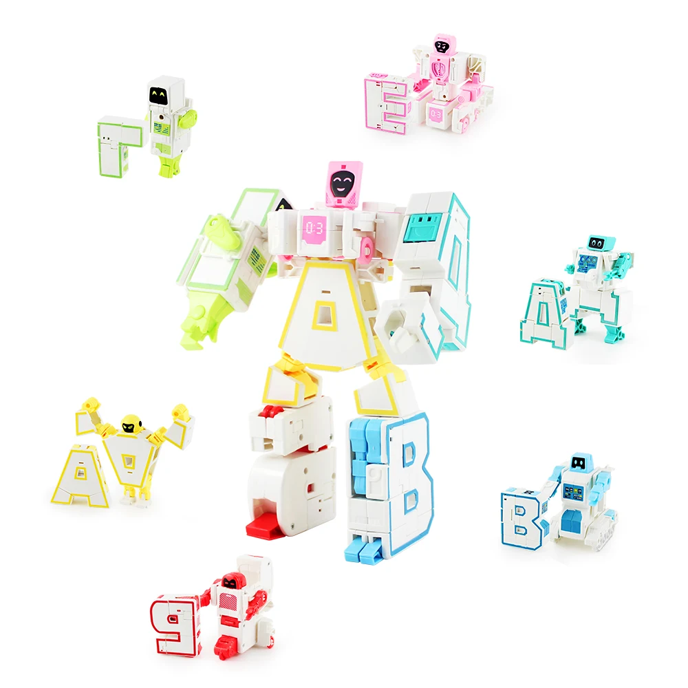 7 шт./6 шт. DIY русский алфавит трансформирующий робот деформирующая буква семейный