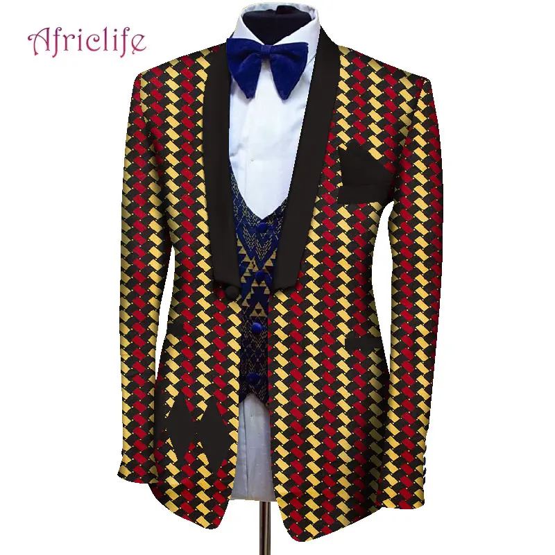 Частный индивидуальный Мужской Блейзер Dashiki с отложным воротником на одной