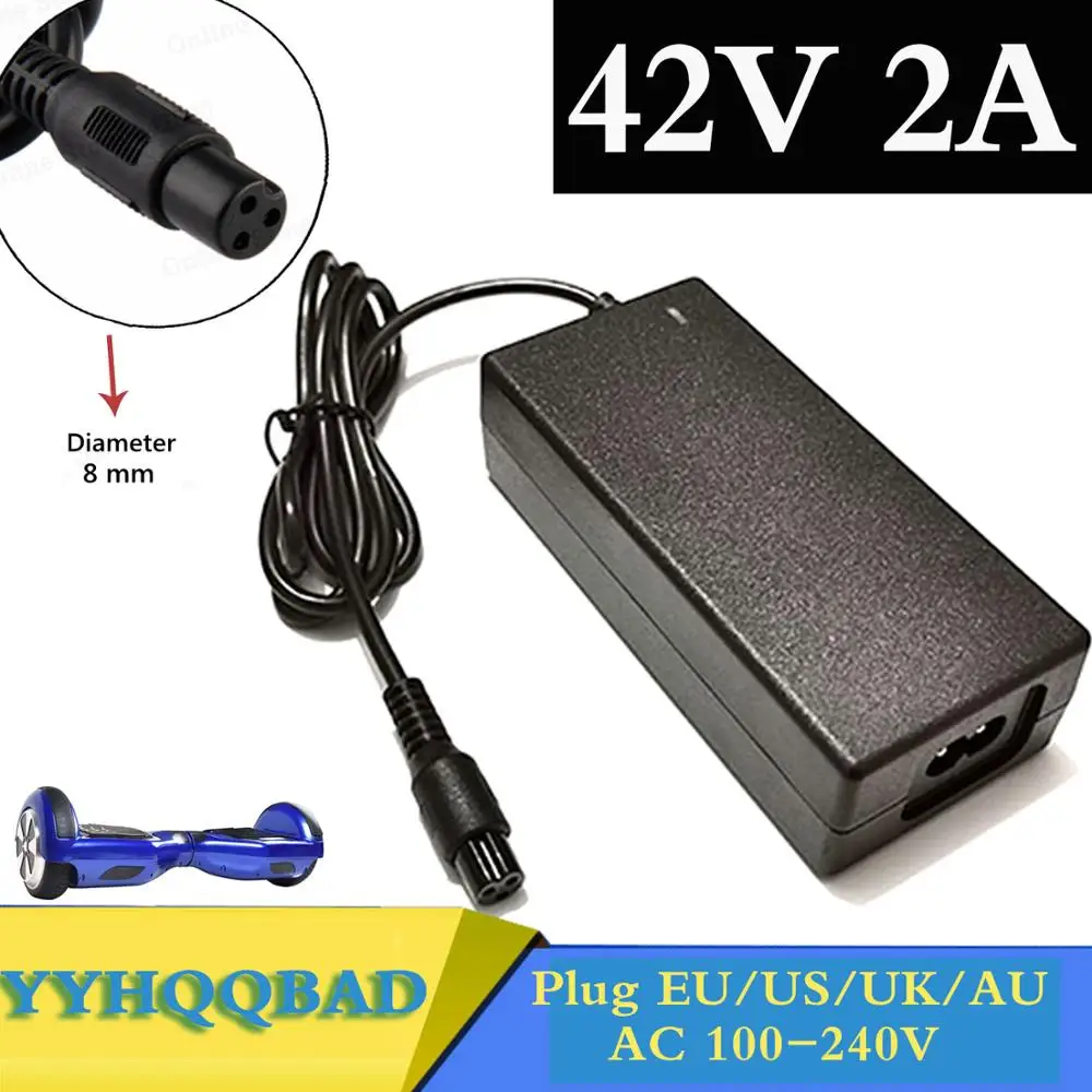 42V 2A Универсальное зарядное устройство 100 240VAC источник питания для