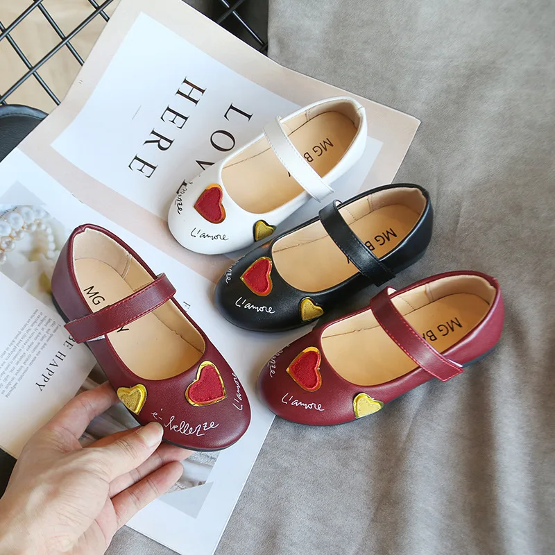 Детская обувь принцессы для девочек осень 2020 новый модный дизайн любви детская