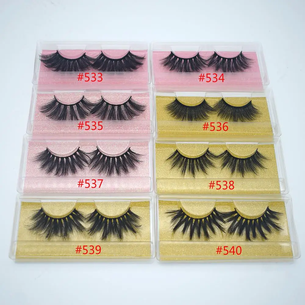 5D 20-25mm 3D Mink Eyelashes 8 styles Eye makeup Mink False lashes Soft Natural Thick Fake Eyelashes 3D Eye Lashes Extension