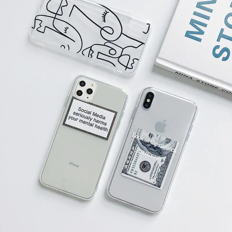 Забавный художественный абстрактный чехол для телефона Lovebay для iPhone 11 Pro X XR XS Max 7 8 6 6s Plus 5 5S SE прозрачный мягкий чехол из ТПУ с надписью